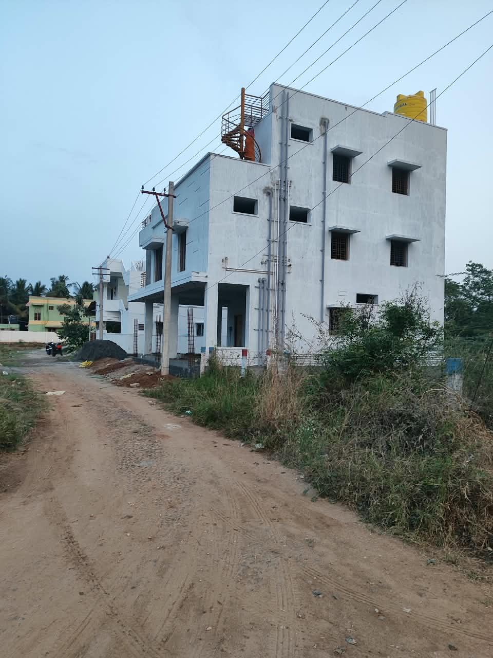Completed multi-storey residence, street view
