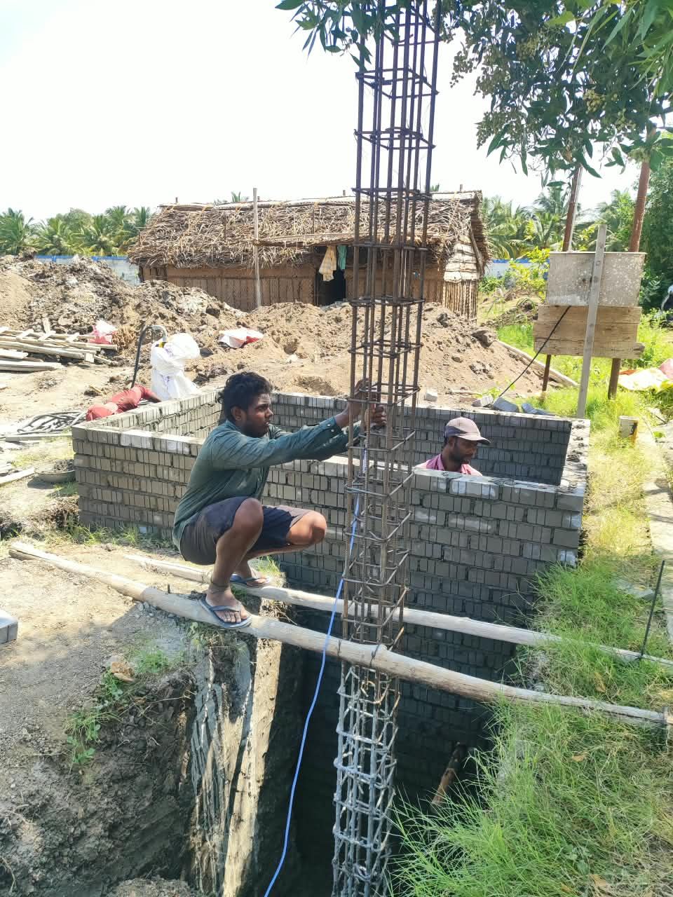 Underground water tank masonry work, Coimbatore