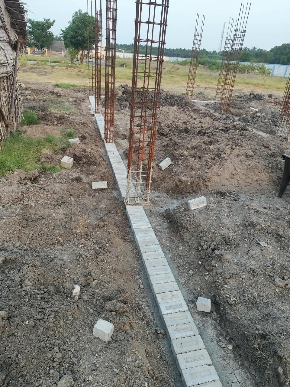 Plinth beam and column layout, Coimbatore